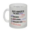 Gute Vorsätze für 2022 Glas Tasse mit lustigem Spruch Produktbild-Vorschau 2
