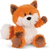 A plush toy fox sitting on a white background. Produktbild-Vorschau