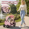 Transportador plegable para perros y gatos, con 4 ruedas, Vista previa de la imagen del producto 2