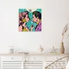 Wanduhr aus Glas mit Motiv Retro Pop Art Duo- 30 x 30 cm - Produktbild-Vorschau 3