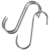 Three metal S-hooks are arranged on a white background. Two of the hooks are larger and have pointed ends, while the third is smaller and has a rounded end. Podgląd zdjęcia produktu