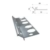 A metal corner profile with oval cutouts, shown against a white background. A technical diagram with dimensions is in the top right corner. Náhled obrázku produktu