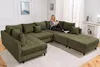 riess-ambiente Moderne XXL Wohnlandschaft KENT 305cm grün Produktbild-Vorschau 5