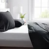 Baumwolle Bettwäsche Set 135x200 cm Wendebettwäsche Schwarz Produktbild-Vorschau 3
