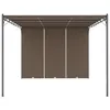 Padiglione da giardino con tenda laterale 4x3x2,25 m Taupe Anteprima dell’immagine prodotto 2