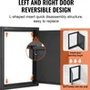 A collage showing features of a grill access door. Podgląd zdjęcia produktu