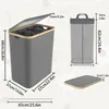JOIEYOU Wäschekorb 3 Fächer Wäschesammler Wäschesortierer Produktbild-Vorschau 5