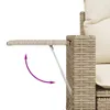 10-tlg. Garten-Sofagarnitur mit Kissen Beige Poly Rattan Produktbild-Vorschau 9