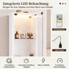 Hochschrank mit LED und Glastür, schmaler Badschrank 170cm, Produktbild-Vorschau 5