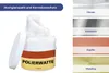A jar of polishing cotton with a lid and a side panel showing different metal finishes. Produktbild-Vorschau