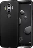 A black phone case is shown next to a smartphone with water droplets on its screen. Produktbild-Vorschau