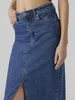 VERO MODA Langer Denim Jeansrock mit Schlitz 5-Pocket Maxi Produktbild-Vorschau 10
