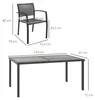 Outsunny 5 tlg Sitzgruppe Gartenmöbel-Set Gartengarnitur Produktbild-Vorschau 3