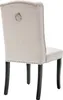 A single beige dining chair with a decorative ring on the back, shown from the rear. Anteprima dell’immagine prodotto