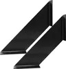 Two black metal shelf brackets are shown against a white background. Produktbild-Vorschau