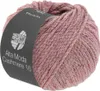 A ball of pink yarn with a dark gray label wrapped around it. Produktbild-Vorschau