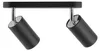 Schwarzer Deckenspot "Eye" Schwarz Metall 2-flammig GU10 Produktbild-Vorschau 3