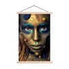 MuchoWow® Textilposter Frau - Gold - Blau 40x60 cm mit Produktbild-Vorschau 1