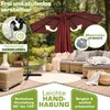 tillvex slnečník červený Ø 300 cm závesný slnečník záhradný Náhľad obrázku produktu 3
