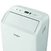 A close-up, top-down view of a white Whirlpool portable air conditioner. Voir les images du produit