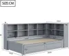 Massivholzsofa(Grau)Mit Ausziehbarem Bett,Mit Produktbild-Vorschau 5