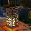 2x LED Solarleuchte, Feuereffekt, rost-grün, H 27 cm Produktbild-Vorschau 2
