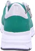 The back view of a green sneaker with a white sole and silver accents. Produktbild-Vorschau