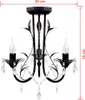 vidaXL Decknlampe Art Novau mit Kristallperlen 3 x E14 Produktbild-Vorschau 3