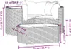 vidaXL 4-tlg. Garten-Lounge-Set mit Kissen Schwarz Poly Produktbild-Vorschau 8
