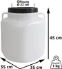 plasteo Fass, 40 Liter, mit Deckel und Griffen, Produktbild-Vorschau 2