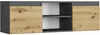 Skříňka RTV 120 cm 2 dveře 2 police FRAMIRE RTV antracit Náhled obrázku produktu 1