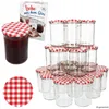 48er Set Marmeladenglas 435ml Einmachglas TO82 Deckel rot Produktbild-Vorschau 1