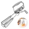 Manueller Handmixer Edelstahl Kurbel Schneebesen Produktbild-Vorschau 1