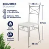 CASARIA® Esstisch mit 4 Stühlen Holz 5-tlg Set Metall Produktbild-Vorschau 4