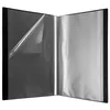 An open black folder with clear plastic sleeves. Produktbild-Vorschau