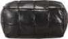 vidaXL Pouf Schwarz 60 x 60 x 30 cm Echtes Ziegenleder Produktbild-Vorschau 1