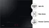 A black induction cooktop with feature callouts on the right side. Náhľad obrázku produktu