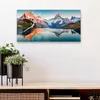DEQORI Glasuhr 60x30 cm Modern 'Bachalpsee vor Alpen' Produktbild-Vorschau 4