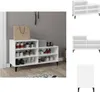 vidaXL Schuhregal Hochglanz-Weiß 102x36x60 cm Holzwerkstoff Produktbild-Vorschau 1