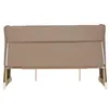 A beige baby crib/bed shown from the back, with wooden legs. Náhľad obrázku produktu