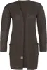 Knit Factory Luna Strickjacke - Taupe - 36/38 - Mit Taschen Produktbild-Vorschau 1