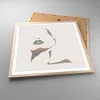 Gerahmtes Poster - Rahmen in heller Eiche - Boho Frau Mund Produktbild-Vorschau 3