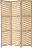 A three-panel wooden room divider with a lattice pattern, presented against a white background. Náhled obrázku produktu