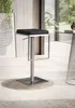 FineBuy Sgabello da bar nero in Pelle finta e acciaio inox Anteprima dell’immagine prodotto 2