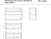 Technical drawing of a bathroom vanity with dimensions. Produktbild-Vorschau