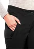 A close-up shot of a person's hand in the pocket of black pants. Produktbild-Vorschau