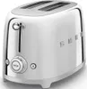 A white Smeg 2-slice toaster shown from a front-diagonal angle on a white background. Produktbild-Vorschau