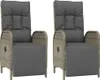 vidaXL Garten-Relaxsessel mit Kissen 2 Stk. Poly Rattan Produktbild-Vorschau 1