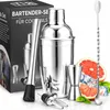 kit de 6 shakers à cocktail en acier inoxydable avec Voir les images du produit 1