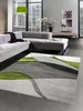 Teppich modern Teppich Wohnzimmer Wellen grün grau schwarz Produktbild-Vorschau 1